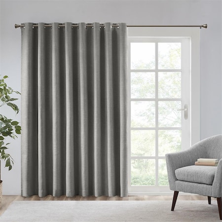 Sun Smart Grey 100 Percent Polyester Printed Heathered Window Panel SS40-0108